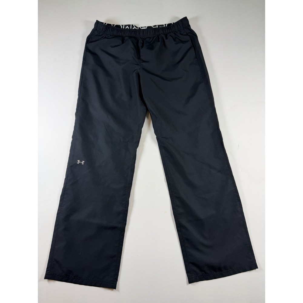 Under Armour Men's Athletic Track Pants Large Black Training Loose Fit Yoga